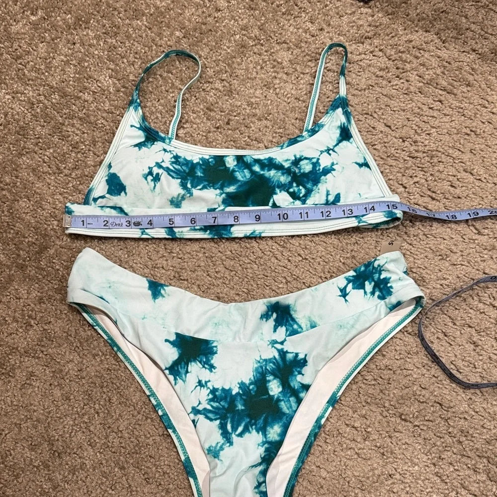 Blue Tie-Dye Bikini Set